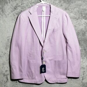 Tiki Napoli Sport Coat Mens US 40 IT 50 Purple Fuschia New York Tweed Two Button